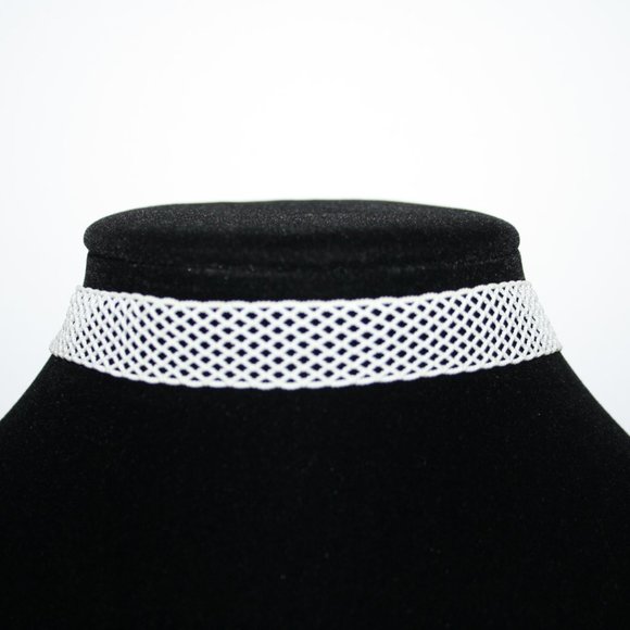 Aldo Jewelry - Gold and white mesh choker necklace Aldo